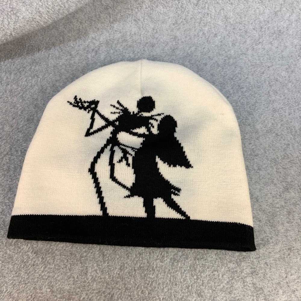 Jack and Sally Unisex White Disney Nightmare Before Christmas Beanie OSFA